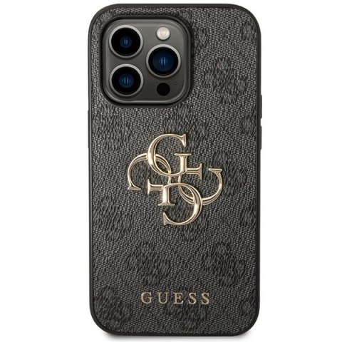Guess GUHCP15L4GMGGR i Phone 15 Pro 6.1" szary/grey hardcase 4G Big Metal Logo