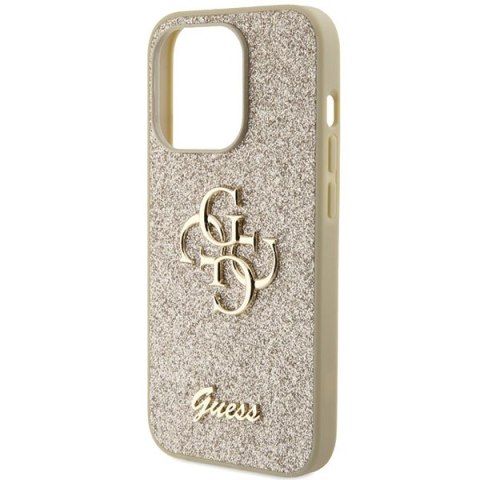 Guess GUHCP15LHG4SGD i Phone 15 Pro 6.1" złoty/gold hardcase Glitter Script Big 4G