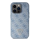 Guess GUHCP15LP4TDSCPB i Phone 15 Pro 6.1" niebieski/blue hardcase Crossbody 4G Metal Logo