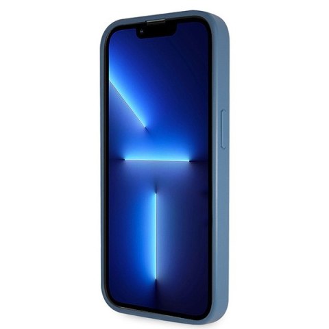 Guess GUHCP15LP4TDSCPB i Phone 15 Pro 6.1" niebieski/blue hardcase Crossbody 4G Metal Logo