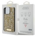 Guess GUHCP15LPFGSBSD i Phone 15 Pro 6.1" żółty/yellow hardcase Rhinestone Metal Logo
