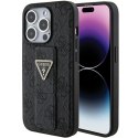 Guess GUHCP15LPGS4TDK i Phone 15 Pro 6.1" czarny/black hardcase Grip Stand 4G Triangle Strass