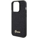 Guess GUHCP15LPMSDGSK i Phone 15 Pro 6.1" czarny/black hardcase Disco Metal Script