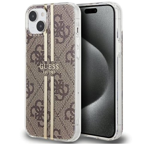Guess GUHCP15MH4PSEGW i Phone 15 Plus / 14 Plus 6.7" brązowy/brown hardcase IML 4G Gold Stripe