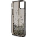 Guess GUHCP15MLFCSEGK i Phone 15 Plus / 14 Plus 6.7" czarny/black hardcase Liquid Glitter Gold Stripes