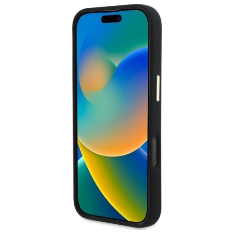Guess GUHCP16LSMBSLK i Phone 16 Pro 6.3" czarny/black hardcase Silicone Script Metal Logo & Frame