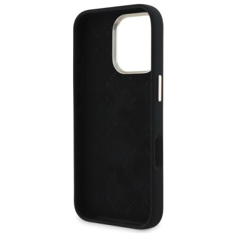 Guess GUHCP16LSMBSLK i Phone 16 Pro 6.3" czarny/black hardcase Silicone Script Metal Logo & Frame
