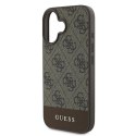 Guess GUHCP16MG4GLBR i Phone 16 Plus 6.7" brązowy/brown hardcase 4G Bottom Stripe