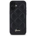 Guess GUHCP16MPSQSQSK i Phone 16 Plus 6.7" czarny/black hardcase Quilted Metal Logo
