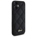 Guess GUHCP16MPSQSQSK i Phone 16 Plus 6.7" czarny/black hardcase Quilted Metal Logo