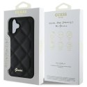 Guess GUHCP16MPSQSQSK i Phone 16 Plus 6.7" czarny/black hardcase Quilted Metal Logo