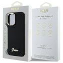 Guess GUHCP16MSMBSLK i Phone 16 Plus 6.7" czarny/black hardcase Silicone Script Metal Logo & Frame