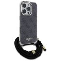 Guess GUHCP16XHC4SEK i Phone 16 Pro Max 6.9" czarny/black hardcase Crossbody Cord 4G Print