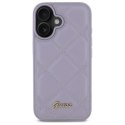 Guess GUHCP16SPSQSQSU i Phone 16 6.1" jasno fioletowy/light purple hardcase Quiled Metal Logo