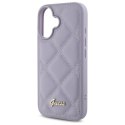 Guess GUHCP16SPSQSQSU i Phone 16 6.1" jasno fioletowy/light purple hardcase Quiled Metal Logo