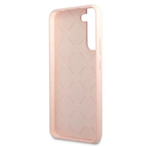 Guess GUHCS22MLSLMGPP S22+ S906różowy/pink hardcase Silicone Script Metal Logo