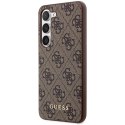 Guess GUHCS23SG4GFBR S23 S911 brązowy/brown hard case 4G Metal Gold Logo
