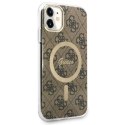 Guess GUHMN61H4STW i Phone 11 6.1"brązowy/brown hardcase 4G Mag Safe