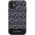 Guess GUHMN61HGCFSEK i Phone 11 / Xr 6.1"czarny/black hardcase GCube Stripes Mag Safe