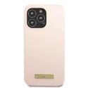 Guess GUHMP13XSPLP i Phone 13 Pro Max 6,7" różowy/pink hard case Silicone Logo Plate Mag Safe