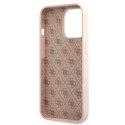 Guess GUHMP13LLSLMGLP i Phone 13 Pro / 13 6,1" jasno różowy/light pink hardcase Silicone Script Gold Logo Magsafe