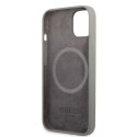Guess GUHMP13SSPLG i Phone 13 mini 5,4" szary/grey hard case Silicone Logo Plate Mag Safe