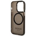 Guess GUHMP14LHTCMK i Phone 14 Pro 6,1" czarny/black hard case Gold Outline Translucent Mag Safe