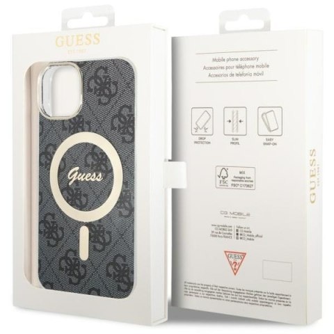 Guess GUHMP14MH4STK i Phone 14 Plus/ 15 Plus 6.7" czarny/black hardcase 4G Mag Safe