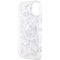 Guess GUHMP14MHCFWST i Phone 14 Plus/ 15 Plus 6.7" transparent hardcase Flower Mag Safe