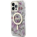 Guess GUHMP14XHCFWST i Phone 14 Pro Max6.7" transparent hardcase Flower Mag Safe