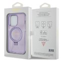 Guess GUHMP14XHRSGSU i Phone 14 Pro Max 6.7" fioletowy/purple hardcase Ring Stand Script Glitter Mag Safe