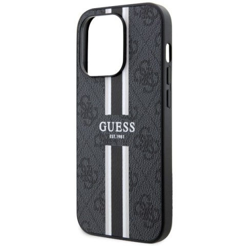Guess GUHMP14XP4RPSK i Phone 14 Pro Max 6.7" czarny/black hardcase 4G Printed Stripes Mag Safe
