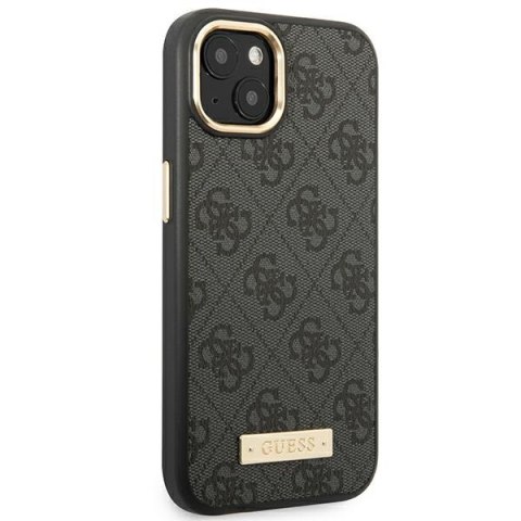 Guess GUHMP14MU4GPRK i Phone 14 Plus / 15 Plus 6.7" czarny/black hard case 4G Logo Plate Mag Safe