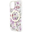 Guess GUHMP14SHCFWST i Phone 14 / 15 / 136.1" transparent hardcase Flower Mag Safe