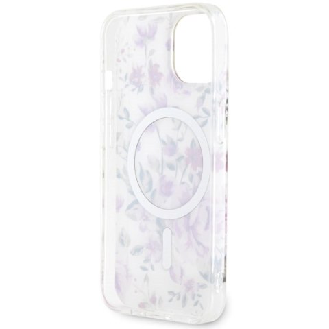 Guess GUHMP14SHCFWST i Phone 14 / 15 / 136.1" transparent hardcase Flower Mag Safe