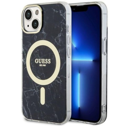 Guess GUHMP14SPCUMAK i Phone 14 / 15 / 136.1" czarny/black hardcase Marble Mag Safe