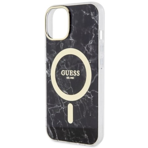 Guess GUHMP14SPCUMAK i Phone 14 / 15 / 136.1" czarny/black hardcase Marble Mag Safe