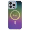 Guess GUHMP15XHITSK i Phone 15 Pro Max 6.7" wielokolorowy/rainbow hardcase IML Iridescent Mag Safe
