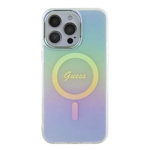 Guess GUHMP15XHITSQ i Phone 15 Pro Max turkusowy/turquoise hardcase IML Iridescent Mag Safe