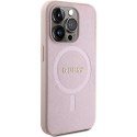 Guess GUHMP15LPSAHMCP i Phone 15 Pro 6.1" różowy/pink hardcase Saffiano Mag Safe