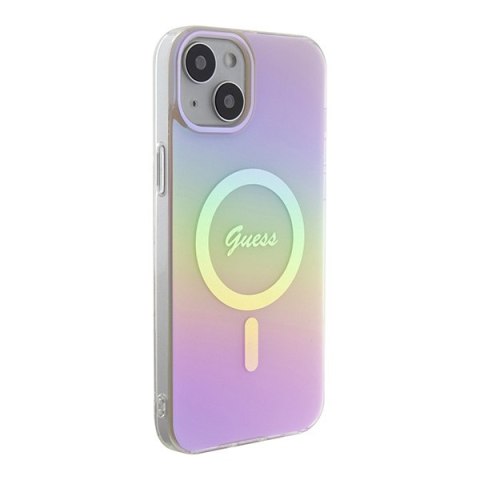 Guess GUHMP15MHITSP i Phone 15 Plus / 14 Plus 6.7" różowy/pink hardcase IML Iridescent Mag Safe