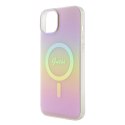 Guess GUHMP15MHITSP i Phone 15 Plus / 14 Plus 6.7" różowy/pink hardcase IML Iridescent Mag Safe