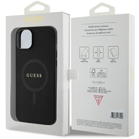 Guess GUHMP15MPSAHMCK i Phone 15 Plus / 14 Plus 6.7" czarny/black hardcase Saffiano Mag Safe