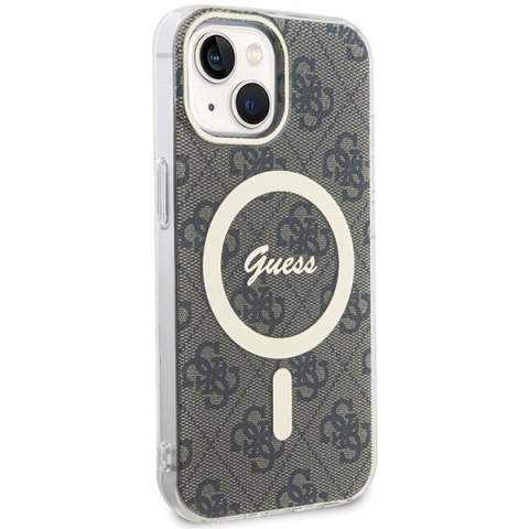 Guess GUHMP15SH4STW i Phone 15 / 14 / 136.1" brązowy/brown hardcase IML 4G Mag Safe