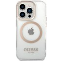 Guess GUHMP15SHTRMD i Phone 15 / 14 / 136.1" złoty/gold hard case Metal Outline Magsafe