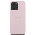 Guess GUHMP15XPGHSMMP i Phone 15 Pro Max 6.7" różowy/pink hardcase Grained Ring Mag Safe