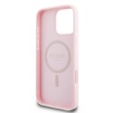 Guess GUHMP15XPGHSMMP i Phone 15 Pro Max 6.7" różowy/pink hardcase Grained Ring Mag Safe
