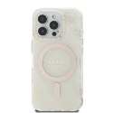 Guess GUHMP16LH4DTEH i Phone 16 Pro 6.3" biały/white hardcase IML 4G Background Mag Safe