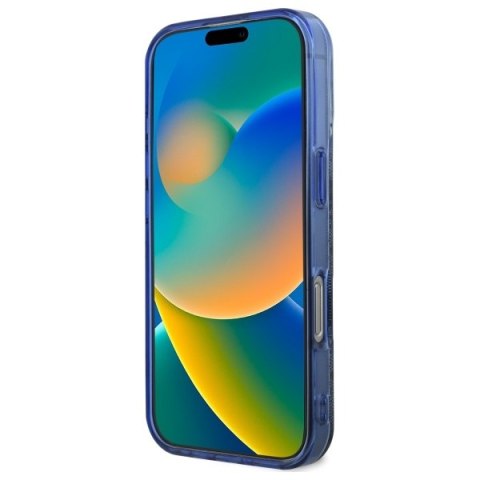 Guess GUHMP16LH4PYEEB i Phone 16 Pro 6.3" niebieski/blue hardcase IML Peony On 4G Background Mag Safe