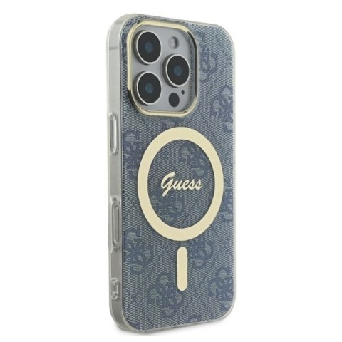 Guess GUHMP16LH4STB i Phone 16 Pro 6.3" niebieski/blue hardcase IML 4G Mag Safe